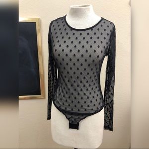 Kate Young for target sheer polka dot body suit